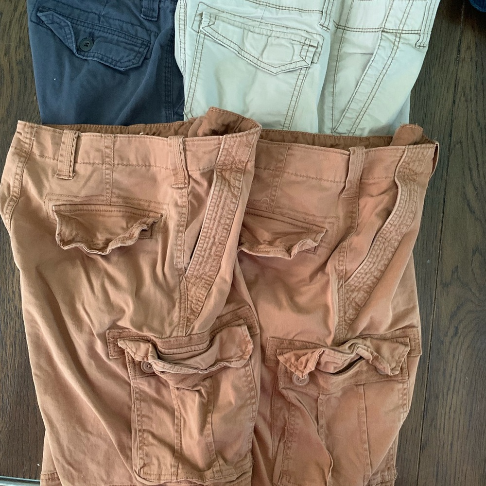 Men's Cargo Shorts - Tan, Cream, and Black